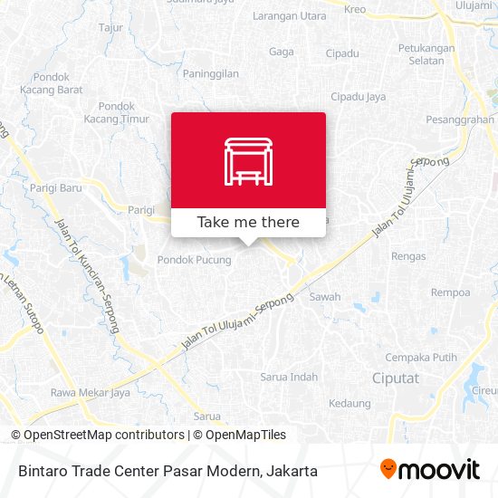 Bintaro Trade Center Pasar Modern map