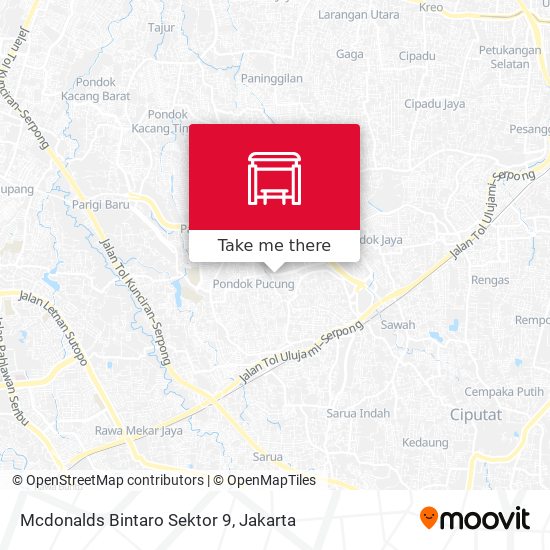 Mcdonalds Bintaro Sektor 9 map