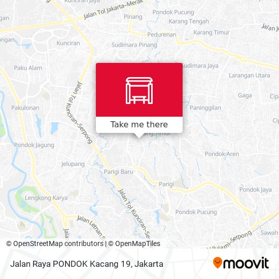 Jalan Raya PONDOK Kacang 19 map