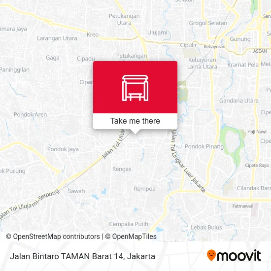 Jalan Bintaro TAMAN Barat 14 map