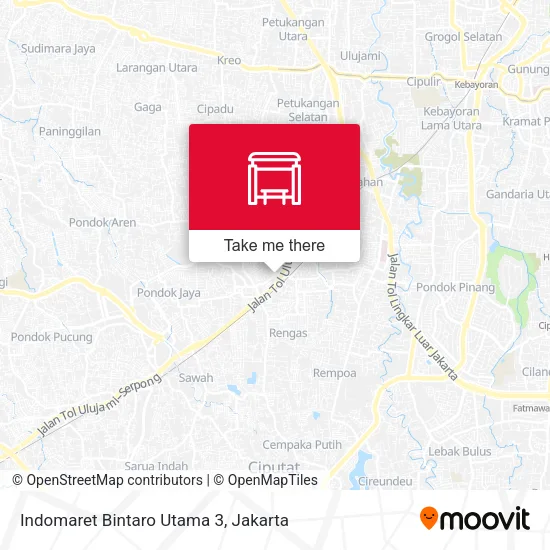 Indomaret Bintaro Utama 3 map
