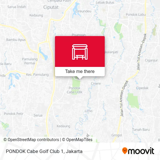 PONDOK Cabe Golf Club 1 map