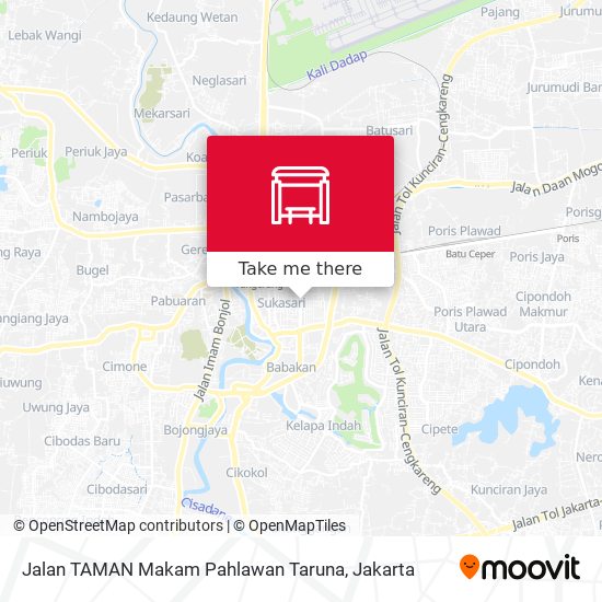 Jalan TAMAN Makam Pahlawan Taruna map
