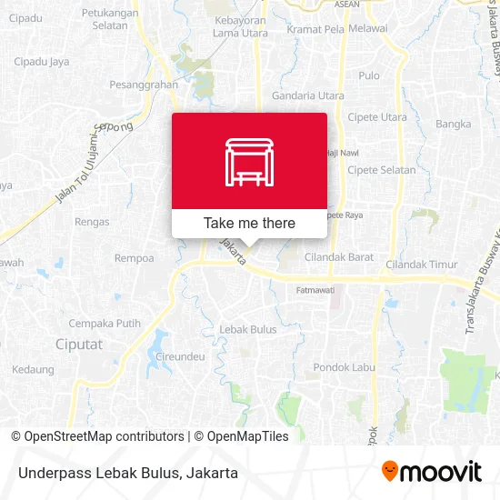 Underpass Lebak Bulus map