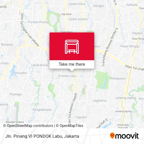 Jln. Pinang VI PONDOK Labu map