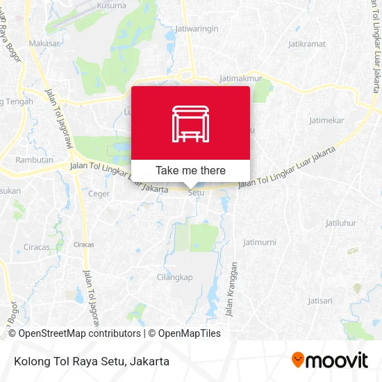 Kolong Tol Raya Setu map