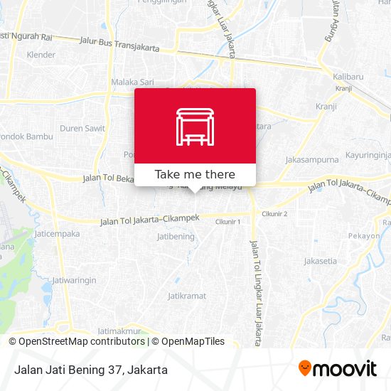 Jalan Jati Bening 37 map