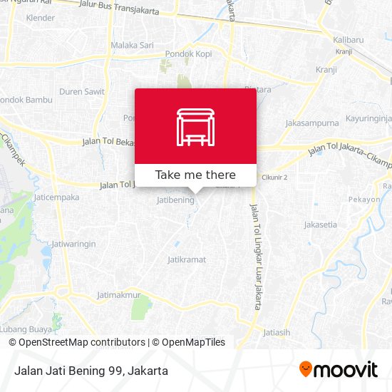 Jalan Jati Bening 99 map