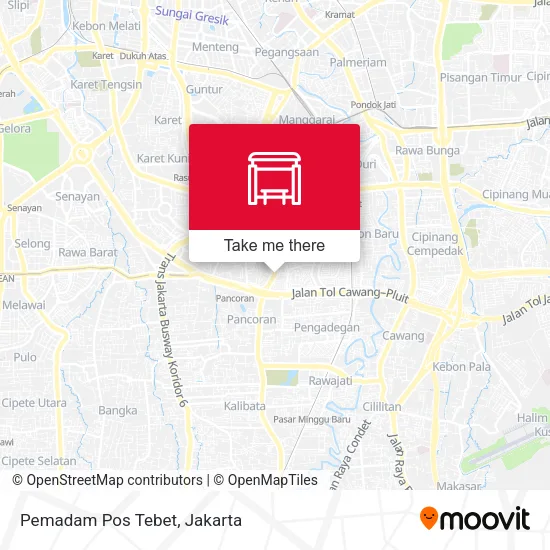 Pemadam Pos Tebet map