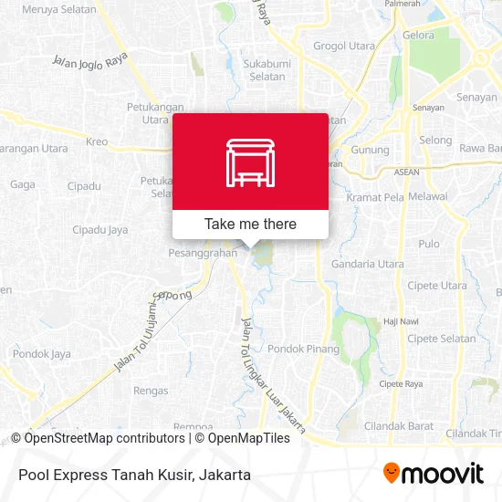 Pool Express Tanah Kusir map