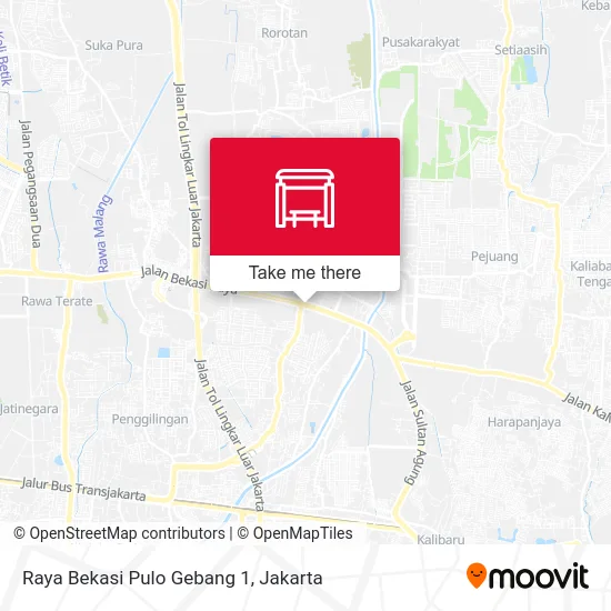Raya Bekasi Pulo Gebang 1 map