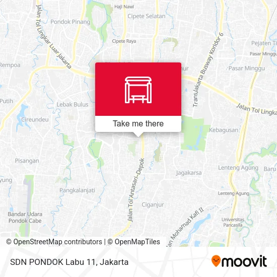SDN PONDOK Labu 11 map