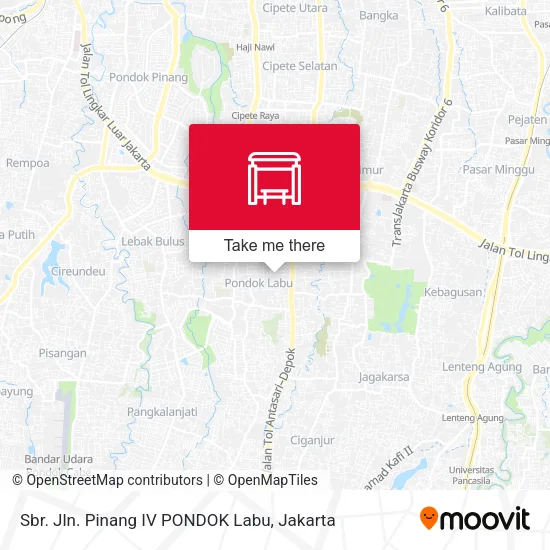 Sbr. Jln. Pinang IV PONDOK Labu map