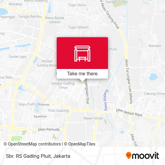 Sbr. RS Gading Pluit map