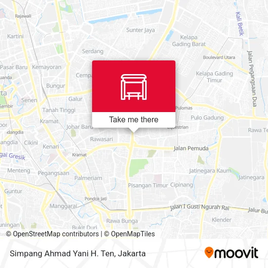 Simpang Ahmad Yani H. Ten map