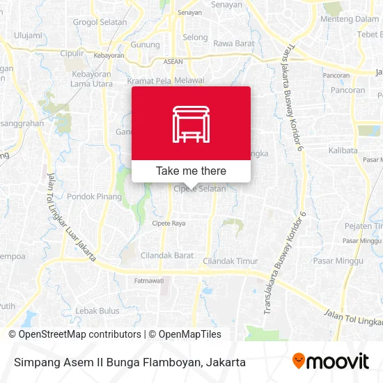 Simpang Asem II Bunga Flamboyan map