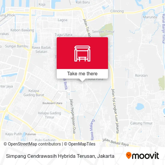 Simpang Cendrawasih Hybrida Terusan map