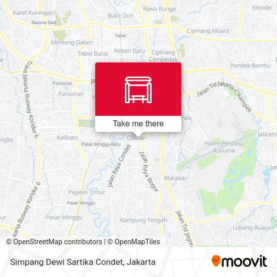 Simpang Dewi Sartika Condet map