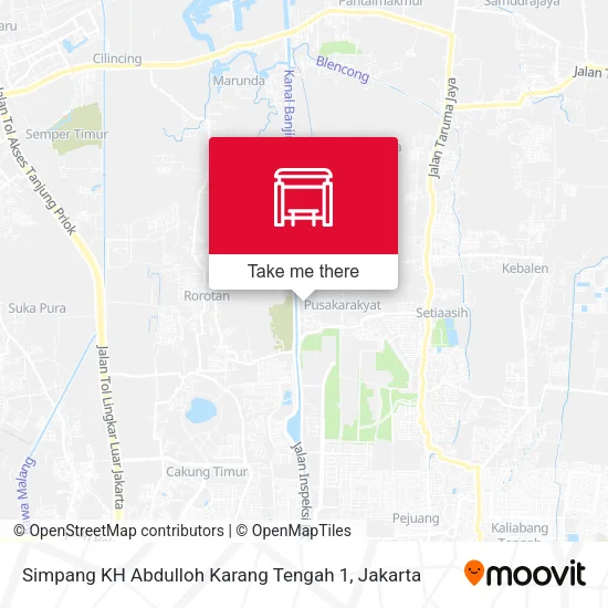Simpang KH Abdulloh Karang Tengah 1 map