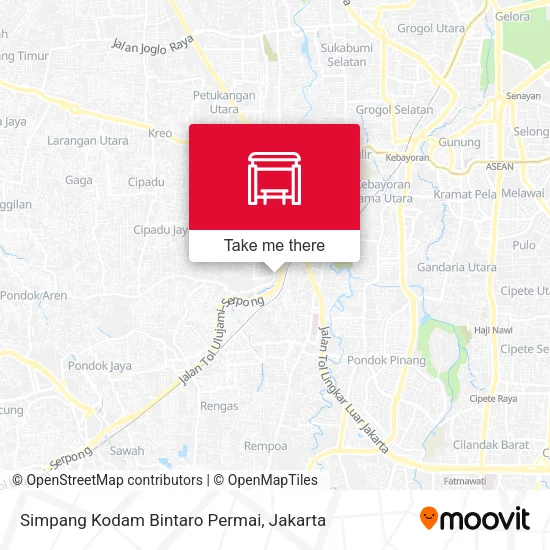 Simpang Kodam Bintaro Permai map