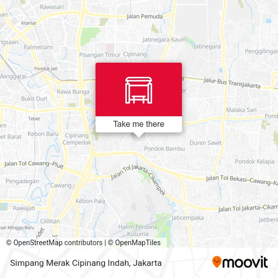 Simpang Merak Cipinang Indah map