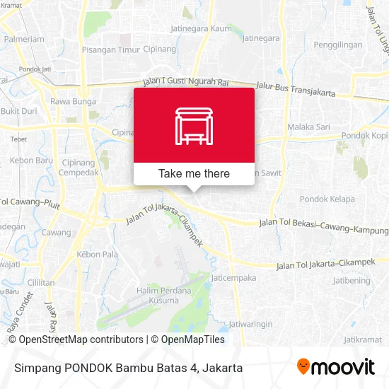 Simpang PONDOK Bambu Batas 4 map