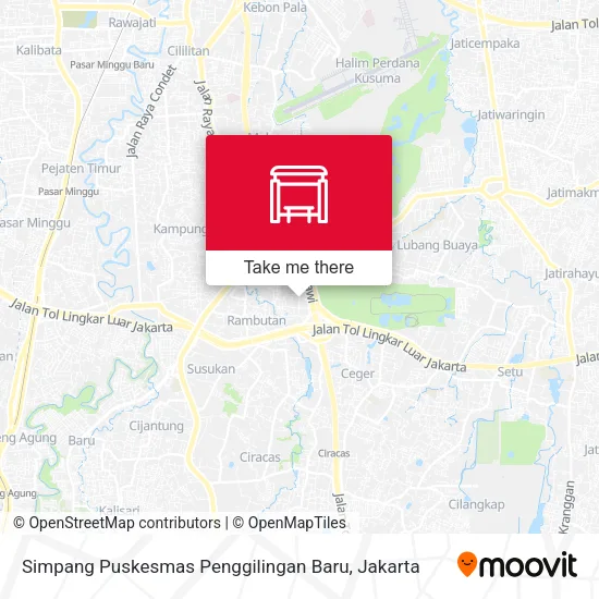 Simpang Puskesmas Penggilingan Baru map