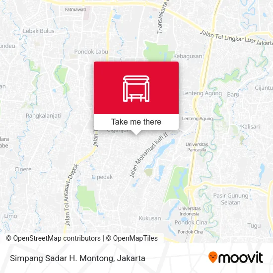 Simpang Sadar H. Montong map