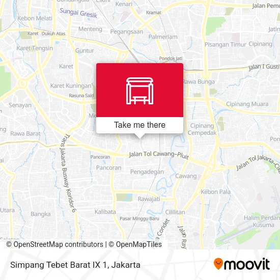 Simpang Tebet Barat IX 1 map