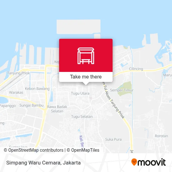 Simpang Waru Cemara map