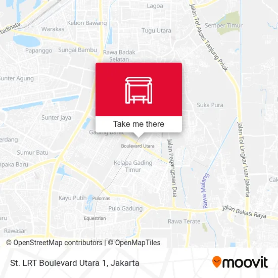 St. LRT Boulevard Utara 1 map