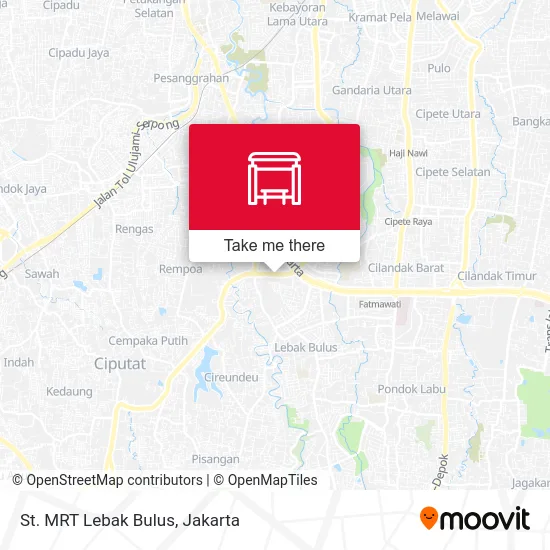 St. MRT Lebak Bulus map