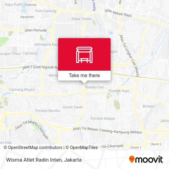 Wisma Atlet Radin Inten map