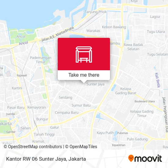 Kantor RW 06 Sunter Jaya map