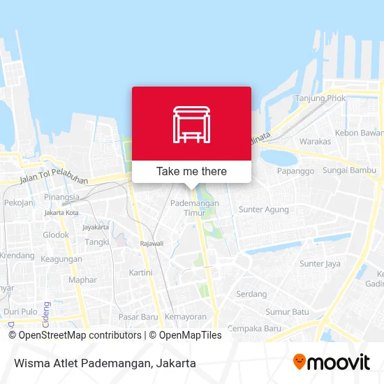 Wisma Atlet Pademangan map