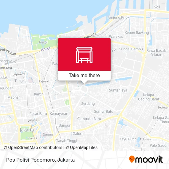 Pos Polisi Podomoro map