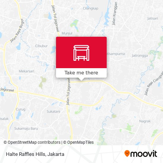 Halte Raffles Hills map