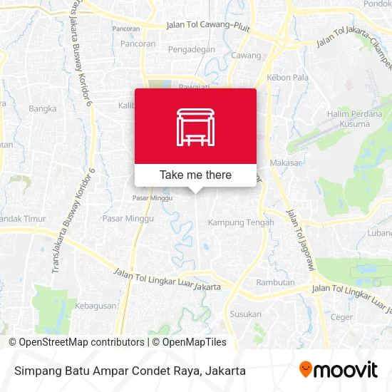 Simpang Batu Ampar Condet Raya map