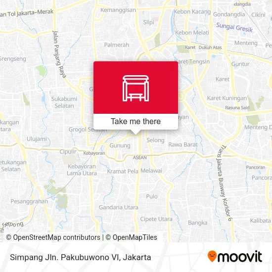 Simpang Jln. Pakubuwono VI map