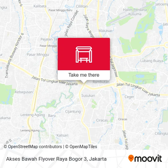 Akses Bawah Flyover Raya Bogor 3 map