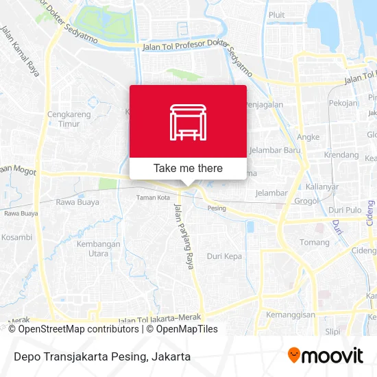 Depo Transjakarta Pesing map