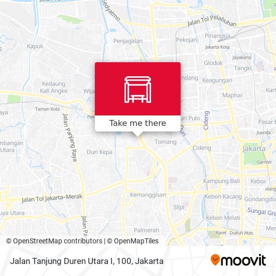 Jalan Tanjung Duren Utara I, 100 map