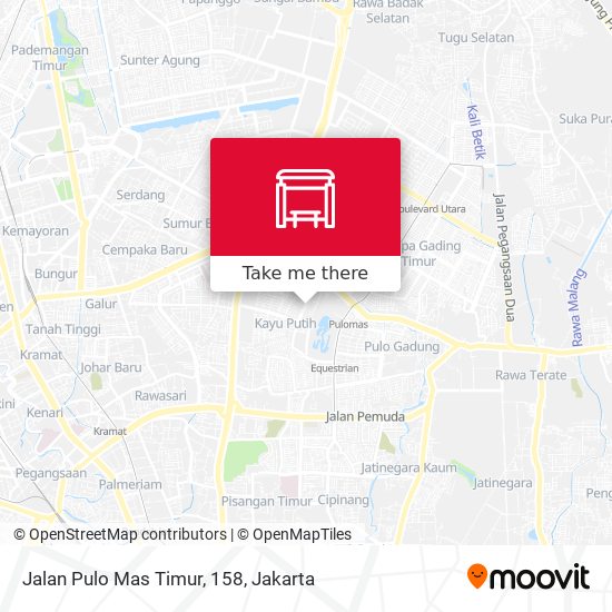 Jalan Pulo Mas Timur, 158 map