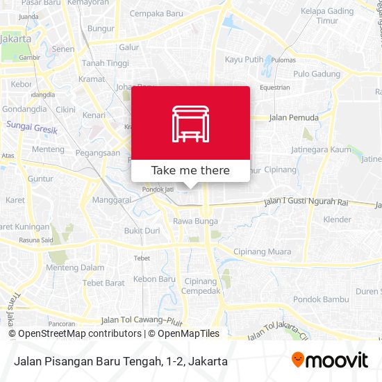 Jalan Pisangan Baru Tengah, 1-2 map