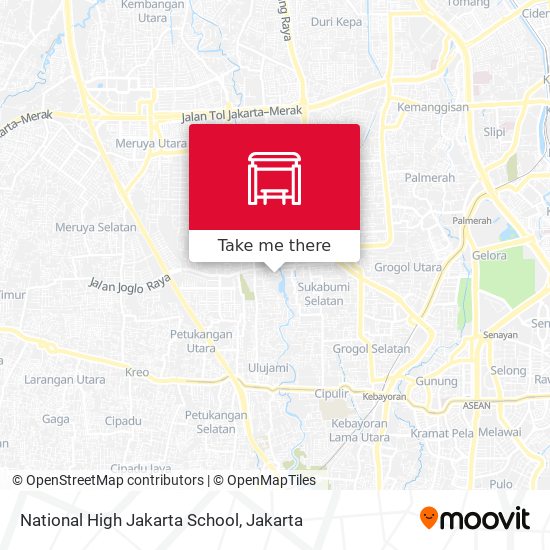 National High Jakarta School map