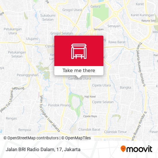 Jalan BRI Radio Dalam, 17 map