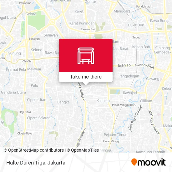 Halte Duren Tiga map