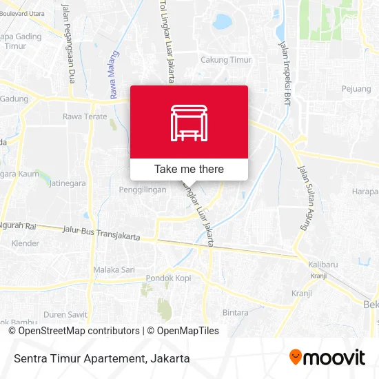 Sentra Timur Apartement map