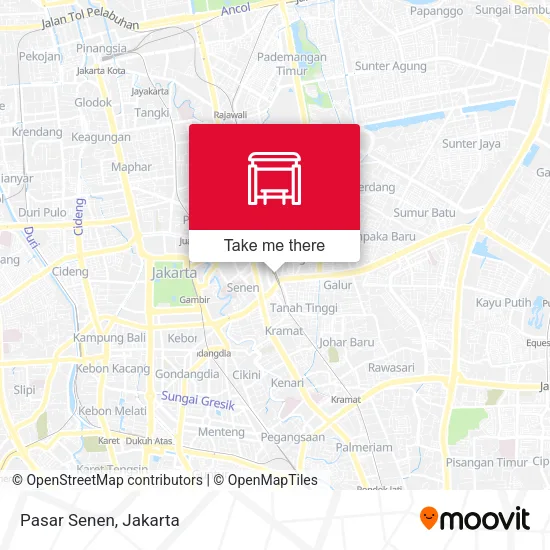 Pasar Senen map