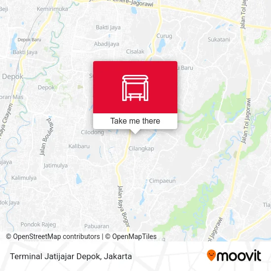 Terminal Jatijajar Depok map